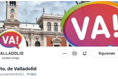 Encabezado del perfil del Ayuntamiento de Valladolid en Twitter.- E. M.