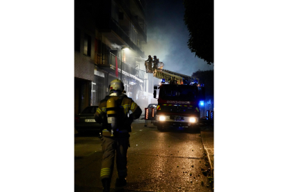 Explosión en la calle Goya de Valladolid. E.M.