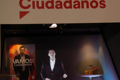 El líder de Ciudadanos, Albert Rivera, en el acto de inicio de campaña en Madrid.-EFE / JUANJO MARTÍN