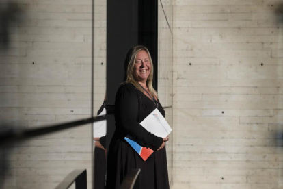 Sandra Merchán, gerente de la oficina salmantina de UST Global, en las instalaciones del Parque Científico de la Universidad de Salamanca.-ENRIQUE CARRASCAL