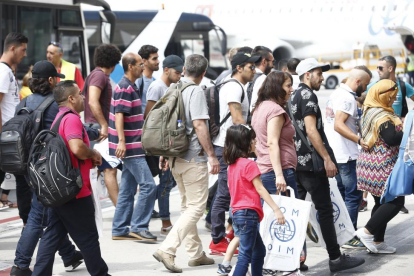 Llegada de refugiados procedentes de Grecia a España.-ICAL