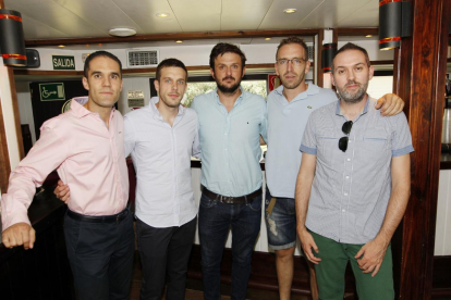 M. Arranz, N. González, E. López, F. Hernández y A. Nieto (Recoletas Atlético BM Valladolid)