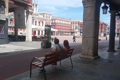 Banco próximo a la Plaza Mayor de Valladolid. -AYUNTAMIENTO