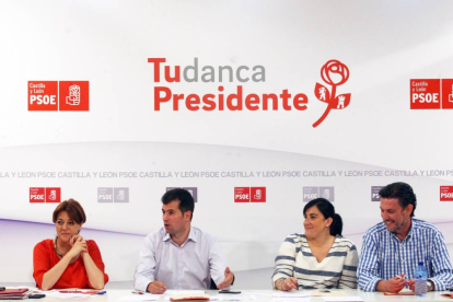 El secretario regional del PSOE, Luis Tudanca, preside la Comisión Ejecutiva Autonómica del partido-ICAL