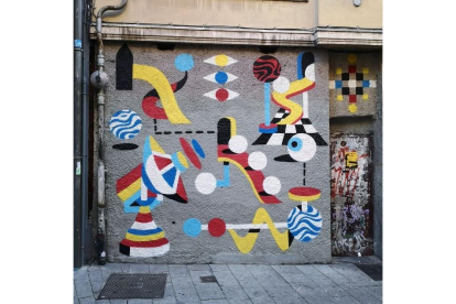 Mural 'Visión Sintética' de Jesús Cuesta en la calle Los Tintes. -JESÚS CUESTA