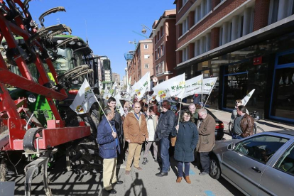 La Alianza sacó sus máquinas a la calle en Burgos a finales de enero para mostrar su rechazo a las multas.-RAÚL G. OCHOA