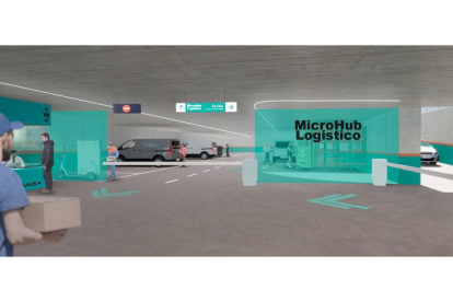 Recreación virtual del nuevo parking en el paseo Isabel La Católica. -PSOE