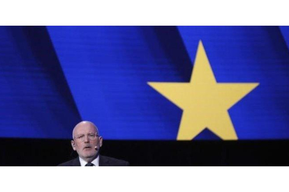 El vicepresidente de la Comisión Europea, Frans Timmermans.-AP
