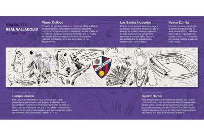Infografía del brazalete del Huesca en Zorrilla. / SDHUESCA