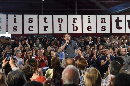 Pablo Iglesias en su discurso en Miranda de Ebro-ICAL