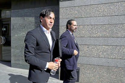 Germán Martín Giraldo, a su llegada a los juzgados de Valladolid para declarar por el caso de la Perla Negra.-ICAL