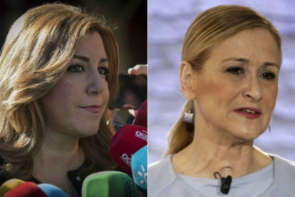 La presidenta de Andalucía, Susana Díaz (izquierda) y la de la Comunidad de Madrid, Cristina Cifuentes.-EFE