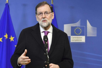 El presidente del Gobierno, Mariano Rajoy, el pasado 23 de febrero, en Bruselas.-EL PERIÓDICO (AP / GEERT VANDEN WIJNGAERT)