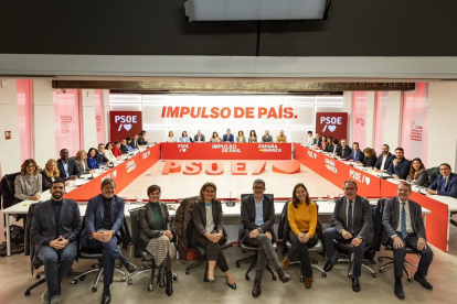Reunión de la nueva Comisión Ejecutiva Federal del PSOE. -ICAL