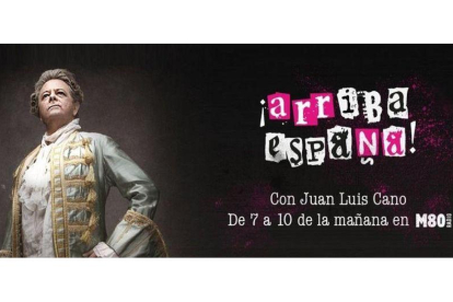 Jose Luis Cano, en la imagen de portada de su programa de radio '¡Arriba España!'.-M80