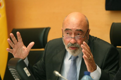 José María Arribas durante la Comisión de Investigación sobre el Hubu.-ICAL