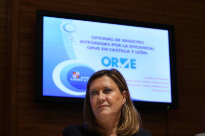 La consejera de Hacienda, Pilar del Olmo, informa sobre la implantación de la plataforma ORVE a los representantes de las entidades locales de la provincia de Valladolid-Ical