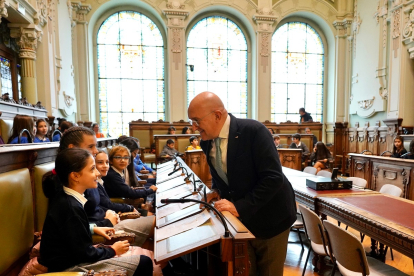 El alcalde de Valladolid, Jesús Julio Carnero, en el Pleno del Consejo Municipal de la Infancia. -ICAL
