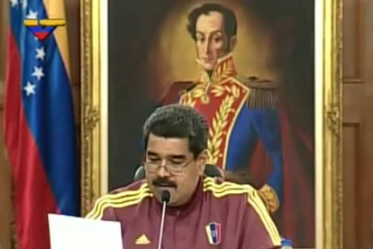 Comparecencia del presidente venezolano, Nicolás Maduro, en TV en que atacó a Felipe González de quien dijo que "huyó como un cobarde".-Foto: YOUTUBE
