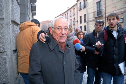 Atilano Soto, ex presidente de Caja Segovia y de la Diputación provincial, a su llegada a la Audiencia.-ICAL