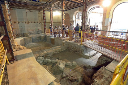 Restos encontrados de la antigua mezquita de Valladolid.-ICAL