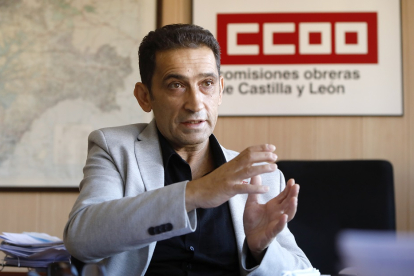 El secretario general de CCOO en Castilla y León, Vicente Andrés. - J. M. LOSTAU