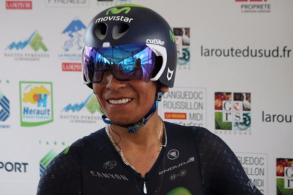 Nairo Quintana, tras ganar la contrarreloj de la Ruta del Sur.-RDS