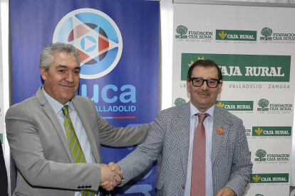 Narciso Prieto (Caja Rural de Zamora), y el presidente de Educa, Jorge Gutiérrez.-ICAL