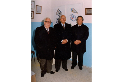 Fermin Posadilla, Ángel delBarrio yDomingo Caballero, tres de los seis presidentes que han dirigido el club celeste.