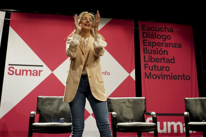 Acto de escucha de la plataforma Sumar en Valladolid con la presencia de la vicepresidenta del Gobierno y ministra de Trabajo y Economía Social, Yolanda Díaz. ICAL