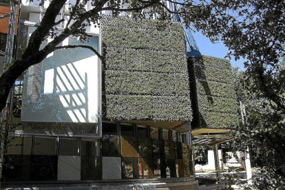 Fachada vegetal en un edificio de Madrid, modelo que el Ayuntamiento quiere implantar en Valladolid.-E. M.