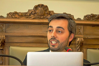 Borja García, en el último pleno del Ayuntamiento de Valladolid.-J.M.LOSTAU