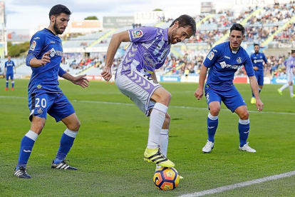 Los blanquivioleta se juegan la promoción ante el Getafe, segundo mejor equipo tras el Pucela en las cinco últimas jornadas; el Reus, con 5 derrotas en 20 partidos como local; y el Cádiz, también en playoff-Araba Press