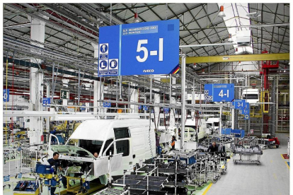 Planta de Iveco en Valladolid, que en la actualidad fabrica el viejo y el nuevo modelo de la furgoneta Daily