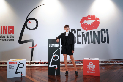 La actriz de la película inaugural de Seminci 'No mires a los ojos' Susana Abaitua. Ical