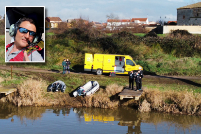 Encuentran en el Duero el cadáver del piloto del ultraligero siniestrado en Villamarciel.- E. M.