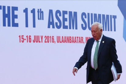 El ministro García-Margallo en la cumbre Asia-Europa celebrada en Ulán Bator, Mongolia.-REUTERS