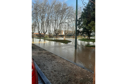 Inundación en el Paseo del Cauce de Valladolid por una rotura en el 'anillo mil' - AQUAVALL