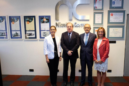 El presidente de la Junta de Castilla y León, Juan Vicente Herrera, visita las instalaciones de la empresa Nicolás Correa en Burgos.-ICAL