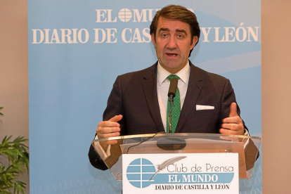 Juan Carlos Suárez-Quiñones, en un momento de su intervención durante la clausura del Club de Prensa.-Pablo Requejo