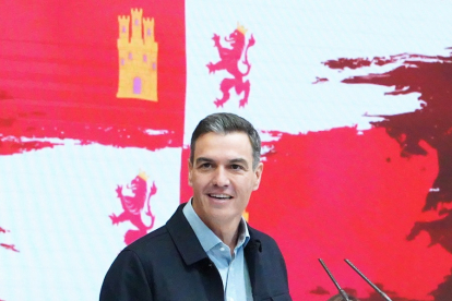 Pedro Sánchez hoy en León. | ICAL