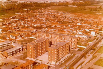 Vista aérea del barrio España en la década de 1980.- ARCHIVO MUNICIPAL VALLADOLID