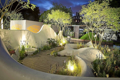 Jardín 'Pure Land Foundation Garden', premiado con la plata en el Chelsea Flower Show.-Mark Vessey