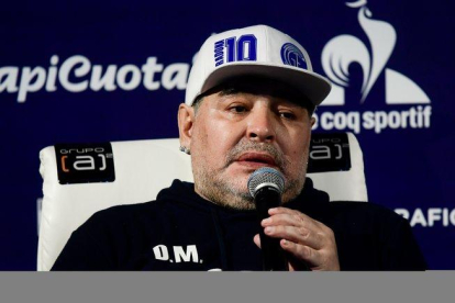Diego Armando Maradona sigue al frente de Gimnasia y Esgrima La Plata.-EUROPA PRESS