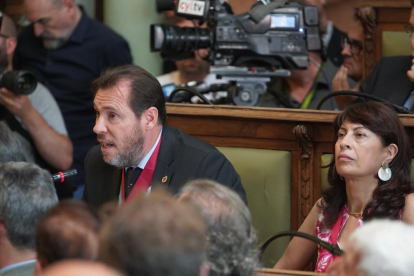 Óscar Puente, en la constitución de la nueva Corporación municipal en Valladolid. PSOE AYUNTAMIENTO DE VALLADOLID