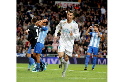 Cristiano tras marcar el tercer gol.-EFE