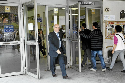 El ex presidente de Caja Duero, Julio Fermoso, a la salida de los juzgado de plaza Castilla en Madrid.-RAQUEL P. VIECO
