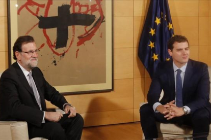 La última reunión entre Mariano Rajoy y Albert Rivera.-