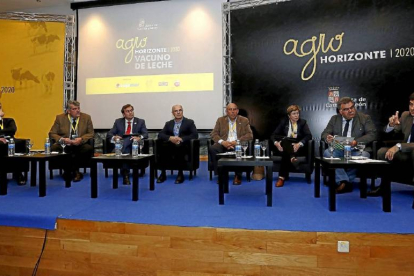Martín, Lorenzo, De León, Turrado, Pérez, Martín, Bravo y García en la Jornada de debate de 'Agrohorizonte 2020'-Ical