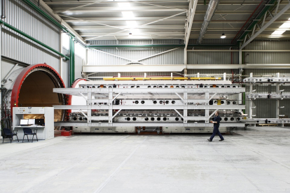 Imagen del interior de la fábrica de Aciturri en el Parque Tecnológico de Boecillo (Valladolid). - E.M.